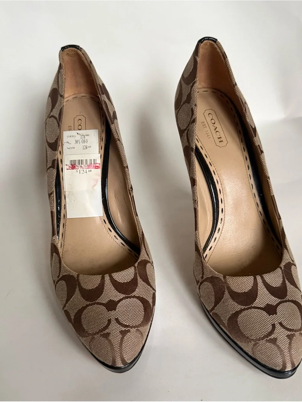 Coach Brown and Beige Pumps